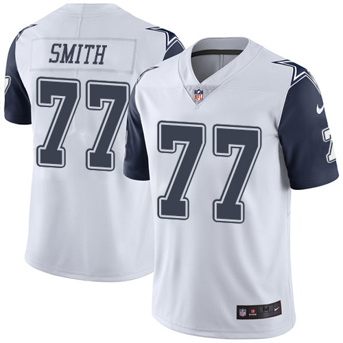 Youth Limited Tyron Smith Nike Jersey White - #77 Rush NFL Dallas Cowboys